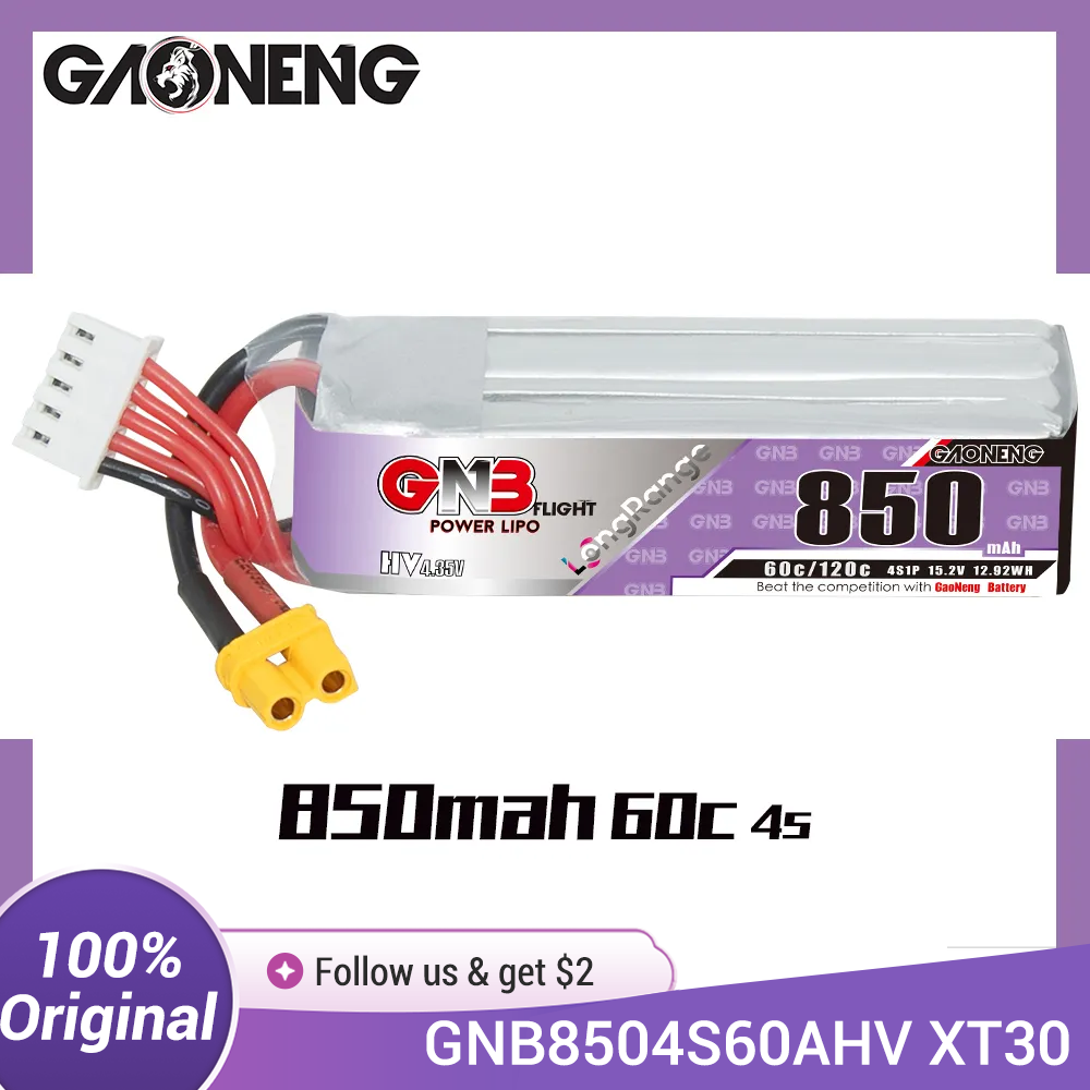 Drone Battery 3S - GAONENG GNB LiPo Batteria 850mAh 4S