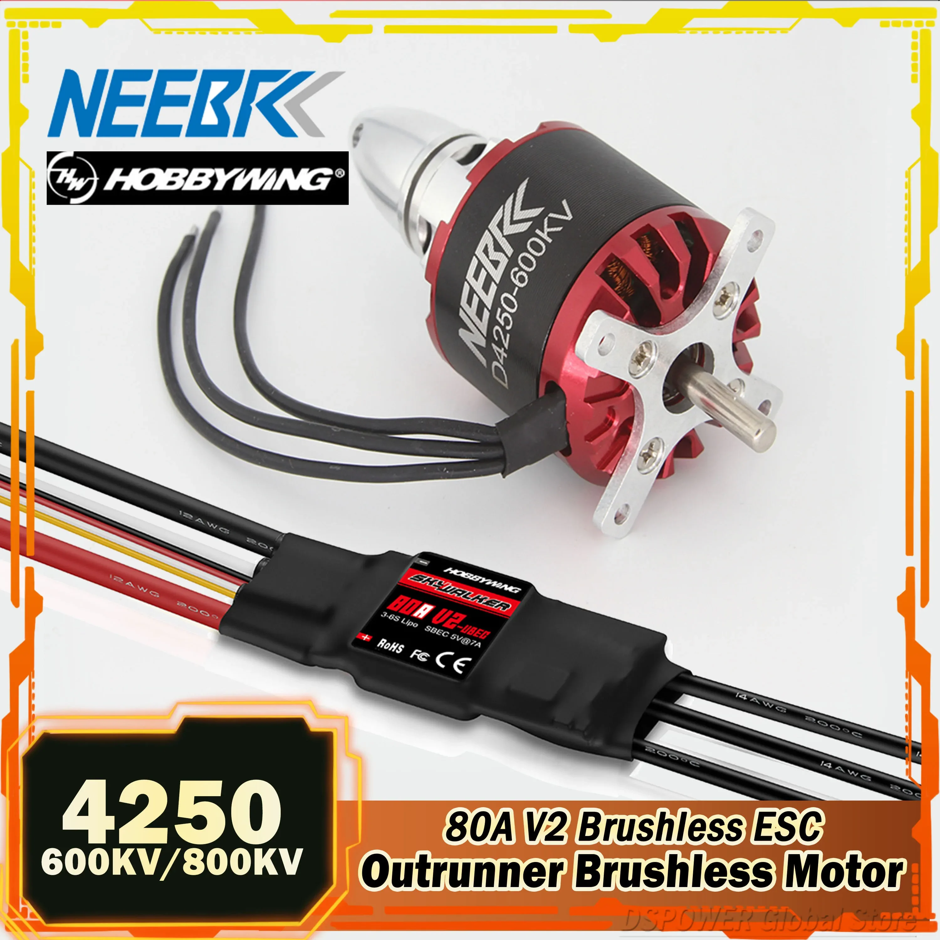Drone Battery Plate - 4250 RC FPV Outrunner Motore Brushless