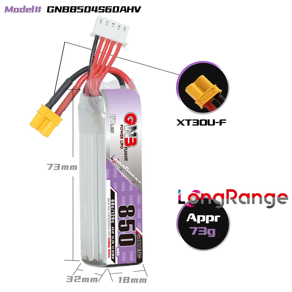 GAONENG GNB LiPo Batteria 850m - Drone Battery 3S recensione e prezzo
