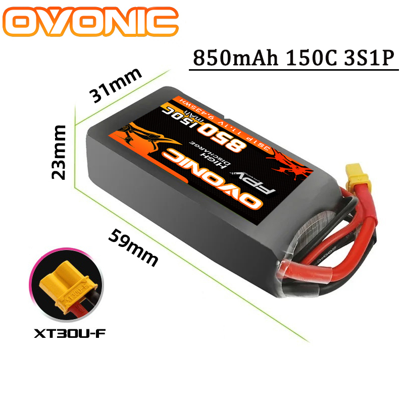 Batteria Lipo OVONIC 150C 850m - Drone Battery 6S recensione e prezzo