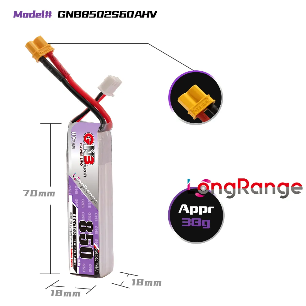 GAONENG GNB LiPo Batteria 850m - Drone Battery 3S recensione e prezzo